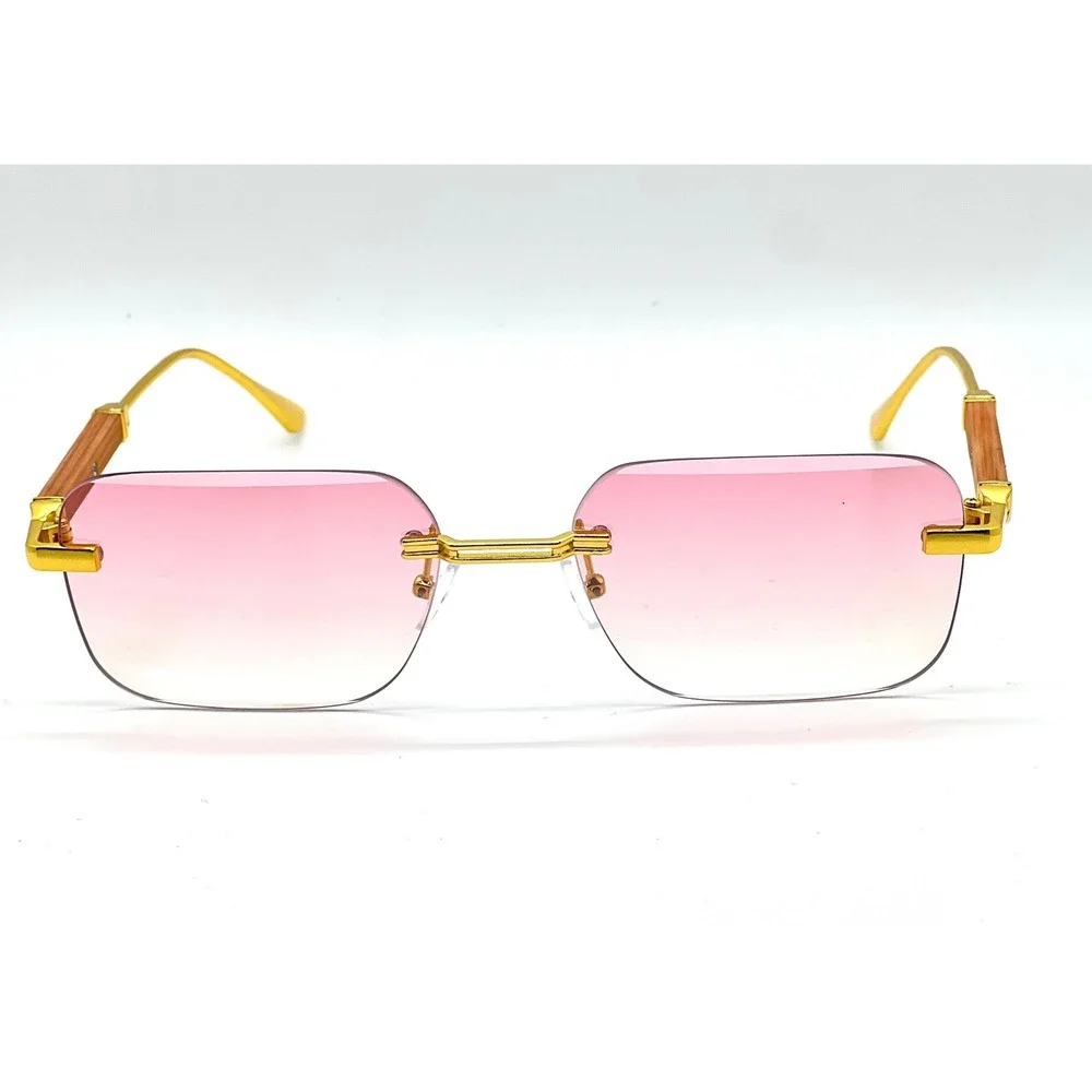 Pink Square Sunglasses Aviator Men Sophisticated Retro Light Weight‎ Elegant New